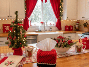 Santa Tissue Box Cover - Kitchen
